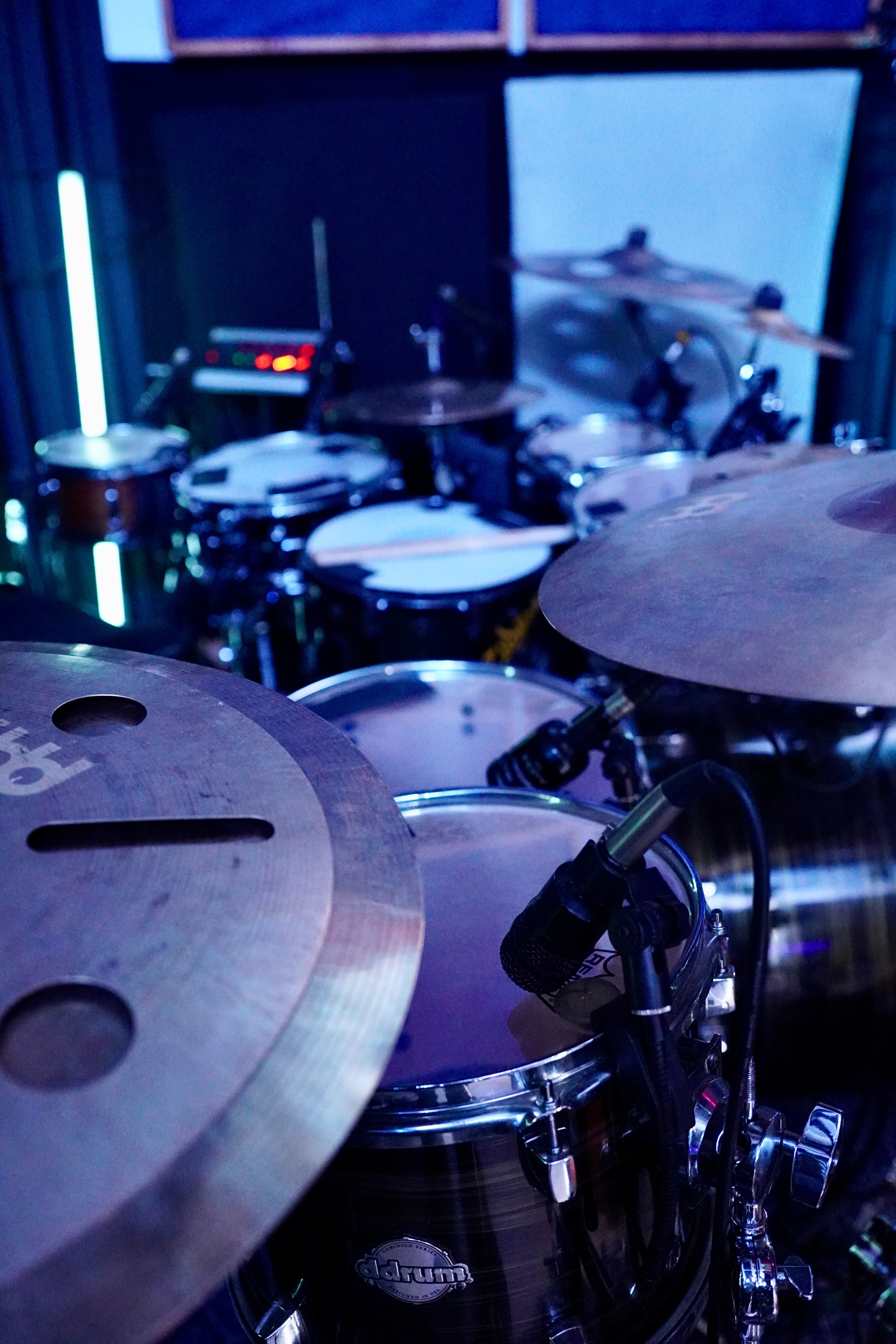 Drum kit set up for tracking